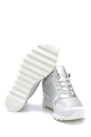 Women's Leather Zipper Detailed Sneaker | Derimod