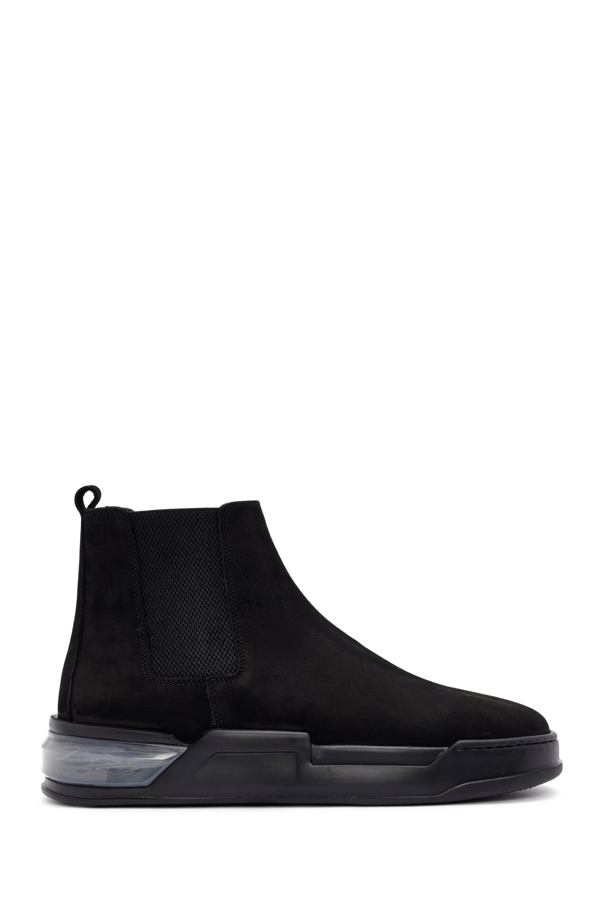 Men's Black Suede Leather Casual Chelsea Boots 24WFD631310 | Derimod