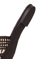 Woman Brown Braided Slipper | Derimod