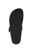 Geox Women's Gray Brionia Leather Flip Flops | Derimod