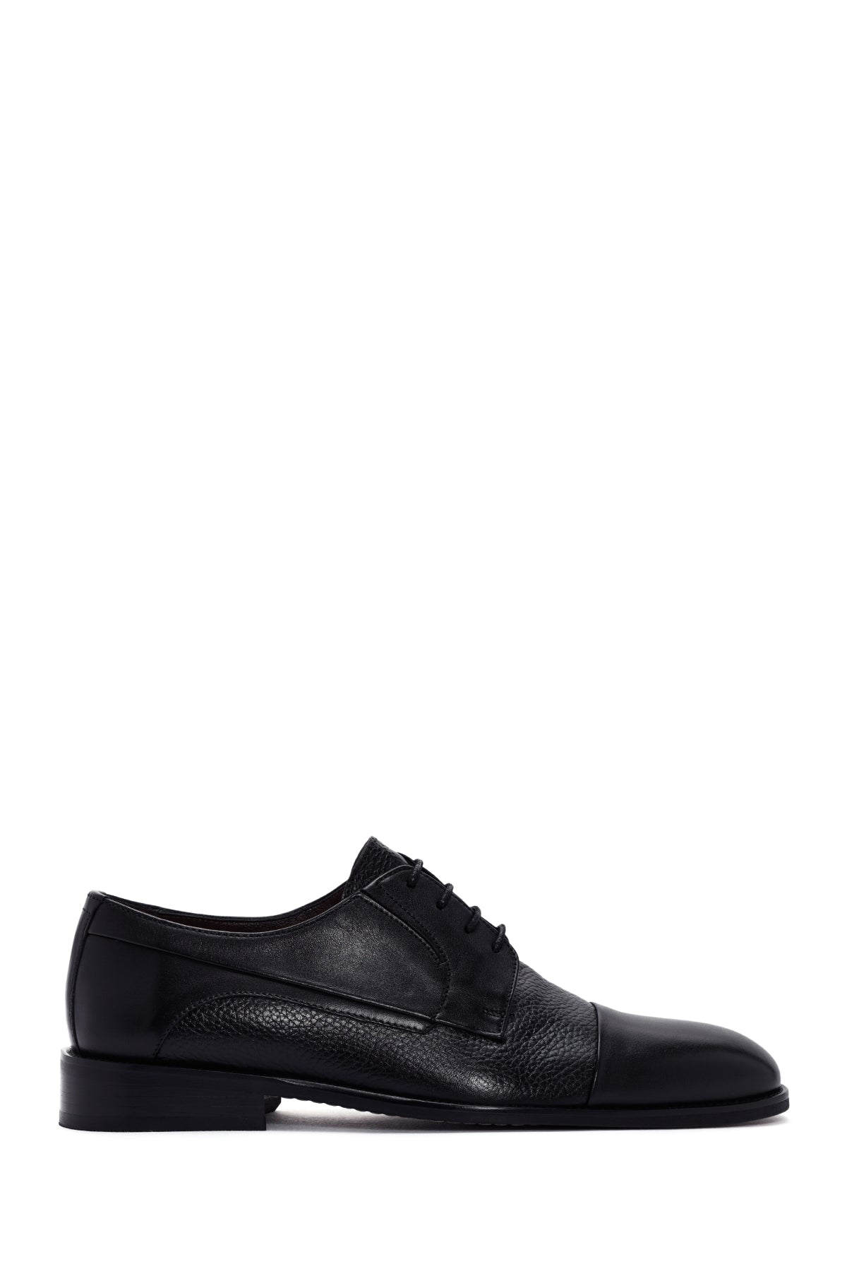 Men's Black Laced Leather Classic Shoes 25SFD7042FT | Derimod
