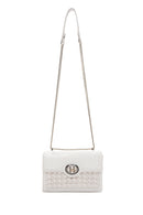 Woman White Chain Strap Braided Crossbody Bag | Derimod