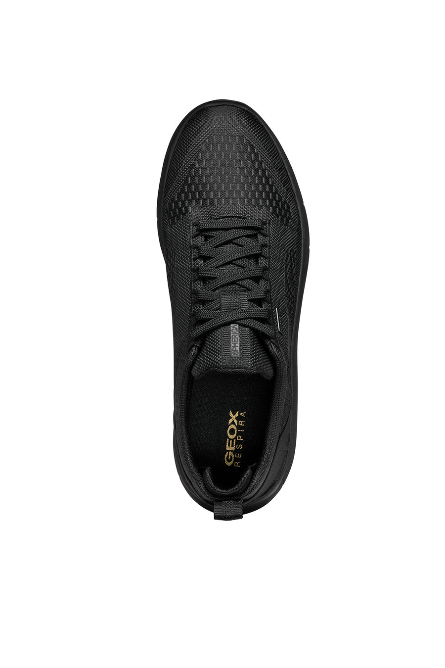 Geox Men's Black Spherica 4x4 Abx B Lace-Up Waterproof Leather Sneaker