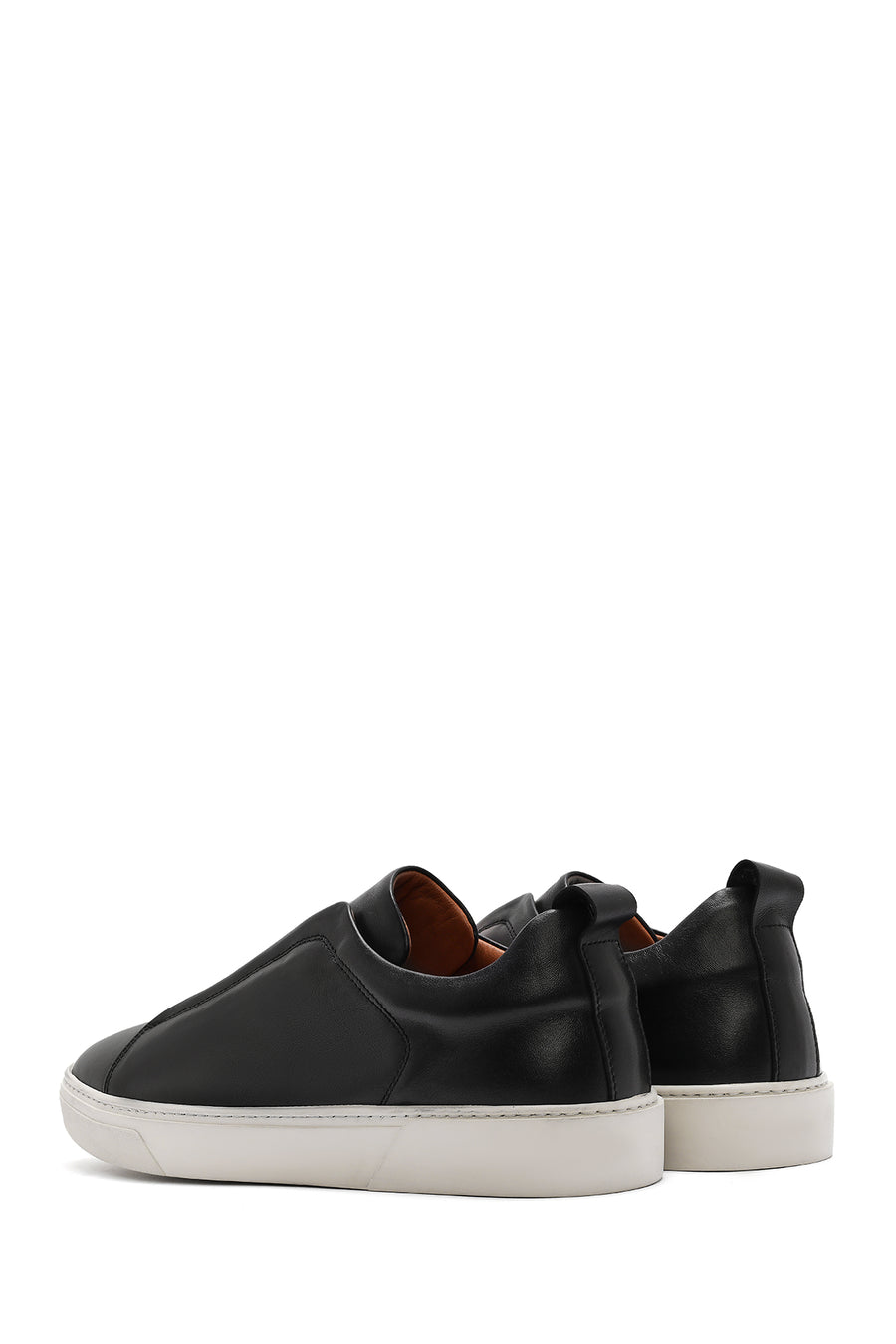 Erkek Siyah Deri Sneaker