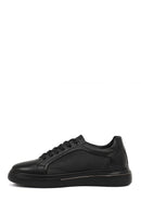 Male Black Lace-Up Leather Sneaker | Derimod