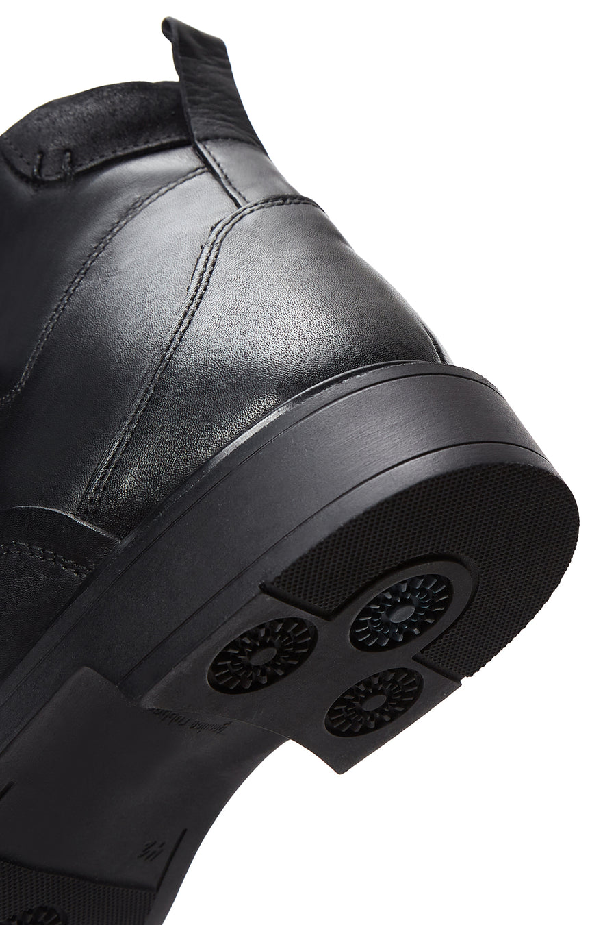 Men's Black Leather Zippered Boots