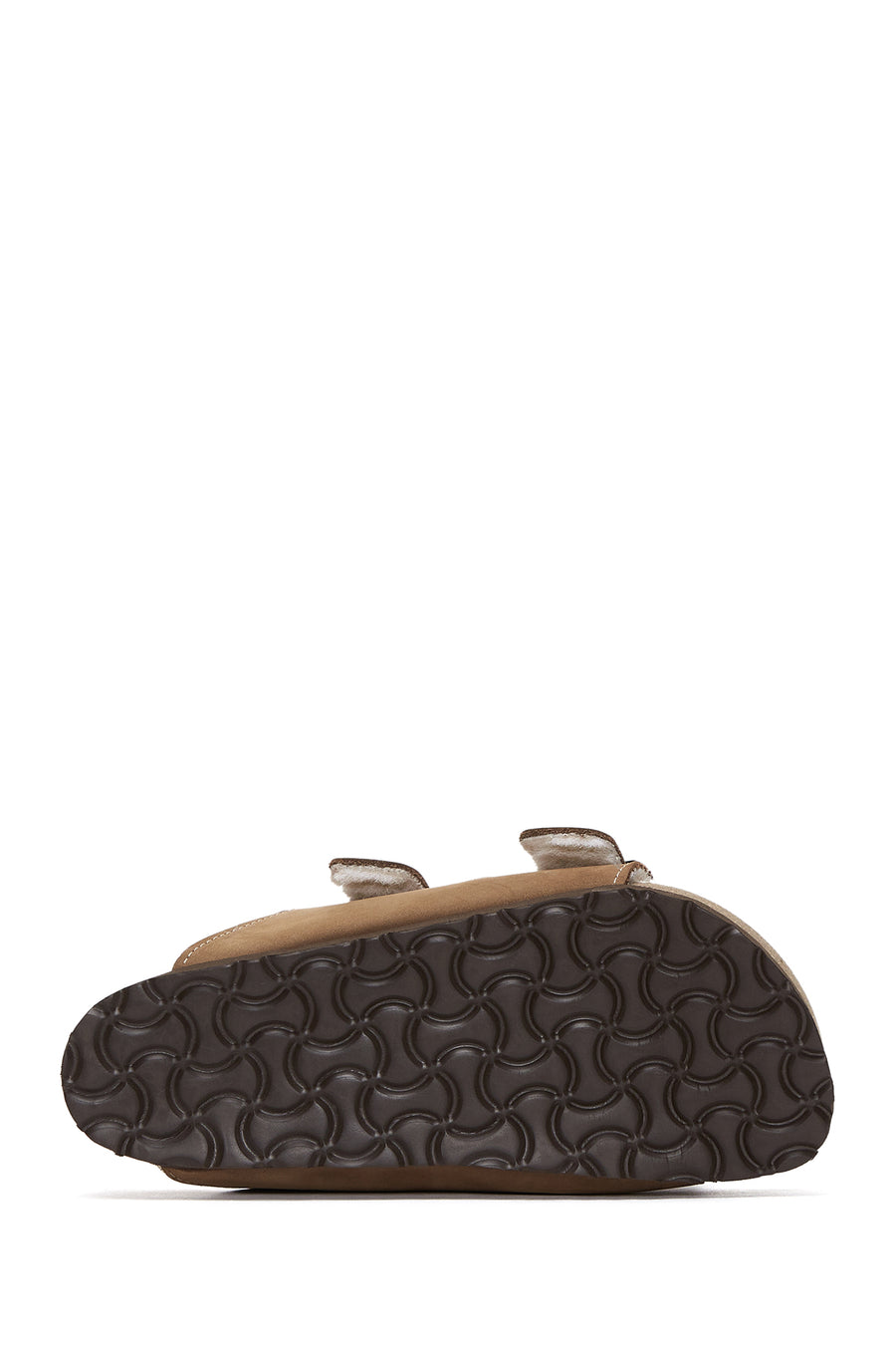 Women's Mink Double Buckled Leather Slippers