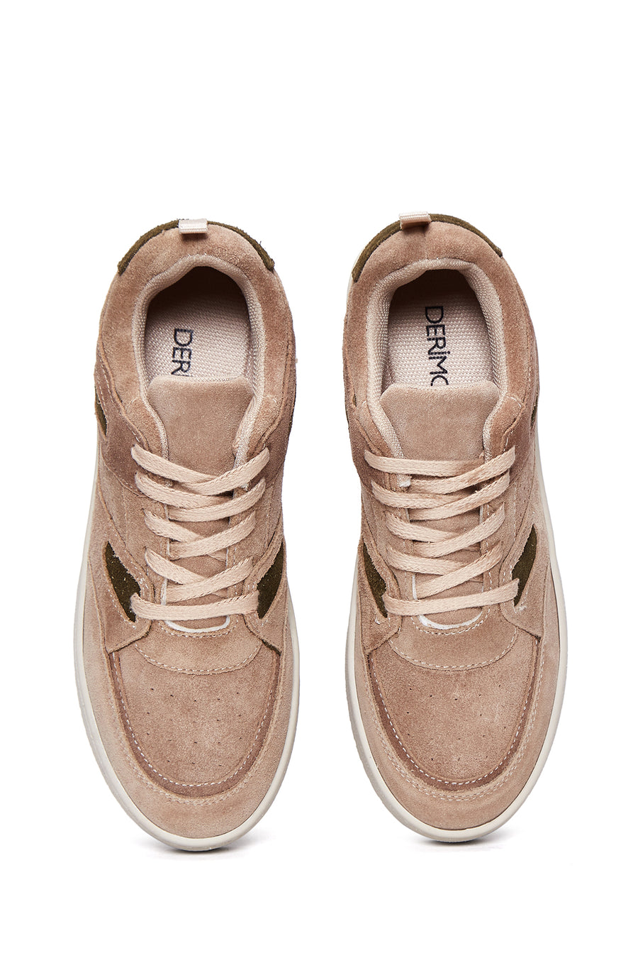 Kadın Bej Süet Deri Sneaker