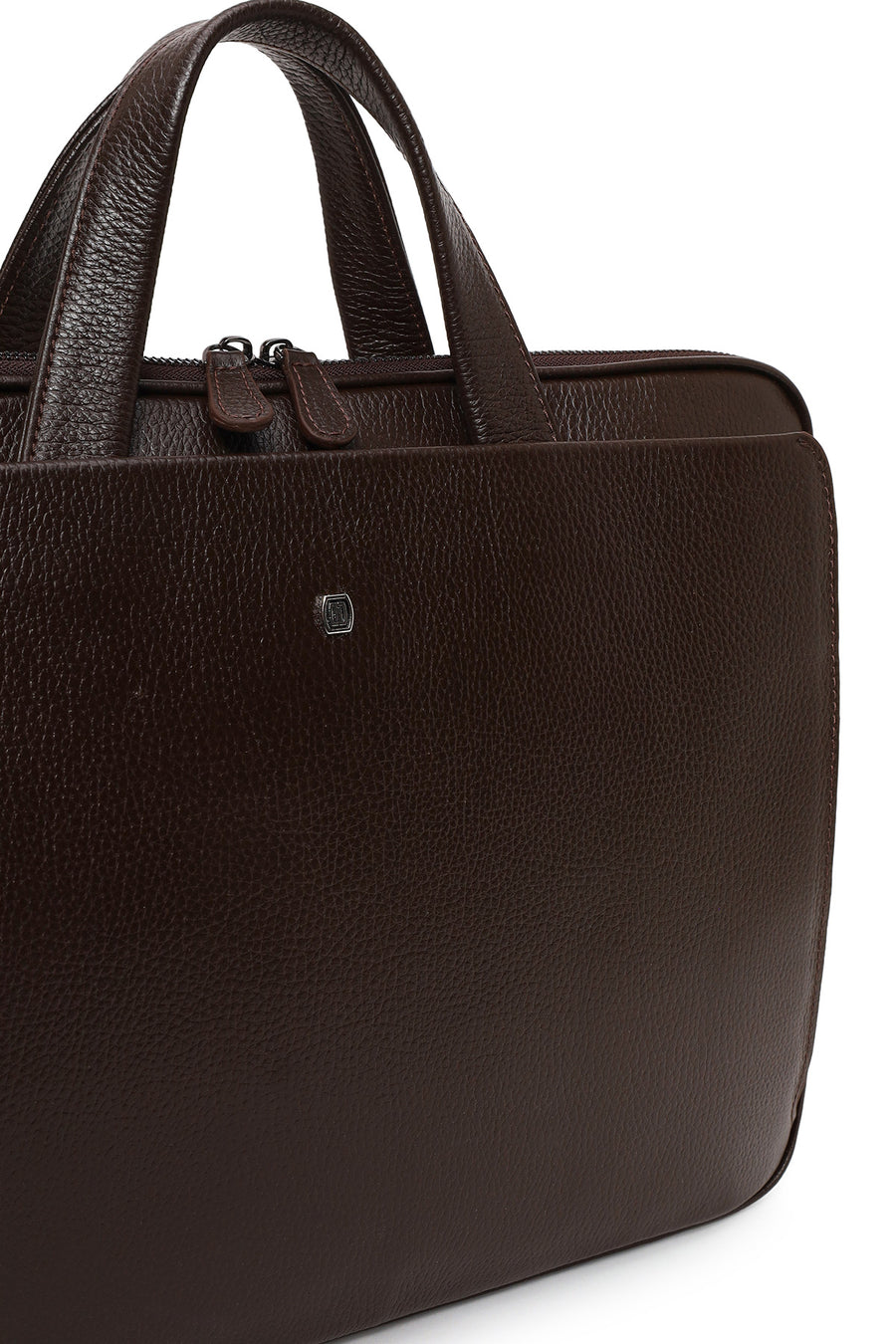 Male Brown Long Strap Leather Briefcase