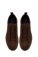 Male Brown Lace-Up Nubuck Leather Sneaker | Derimod
