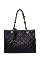 Women's Black Long Strap Quilted Shoulder Bag | Derimod