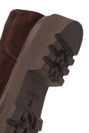 Male Brown Chunky-Soled Suede Loafers | Derimod