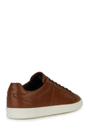 Geox Men's Brown Regio Lace-up Leather Sneaker | Derimod