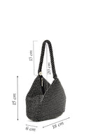 Women's Black Stone Mini Evening Clutch Bag | Derimod