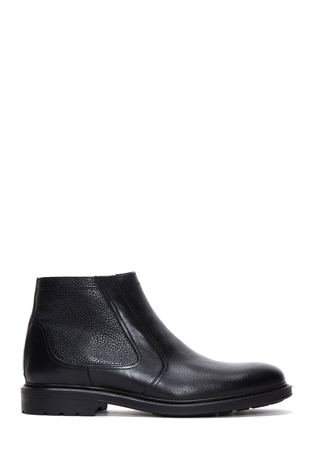 Men's Black Zippered Leather Casual Boots 24WFD6011FT | Derimod