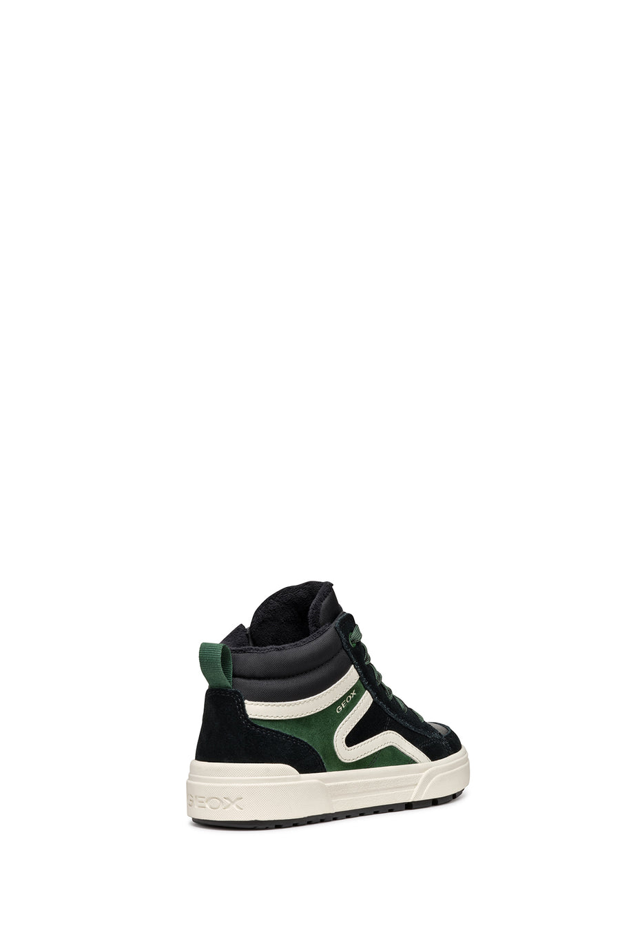 Geox Boy Green Weemble Lace-Up Zipper Detailed Ankle Sneaker