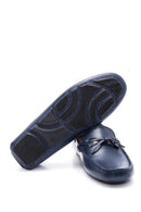 Men's Navy Blue Leather Casual Loafer | Derimod