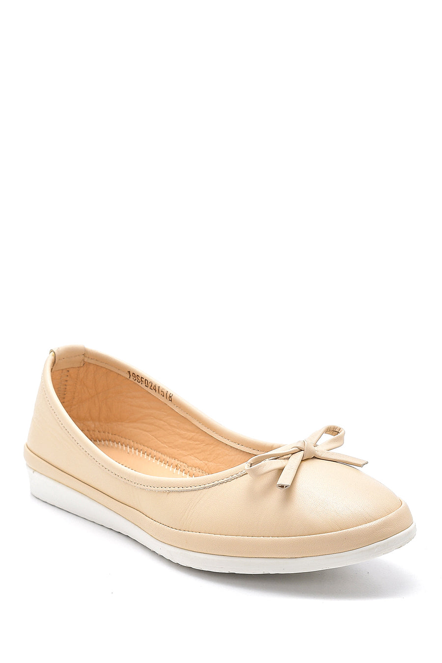Women's Bow Leather Ballerinas