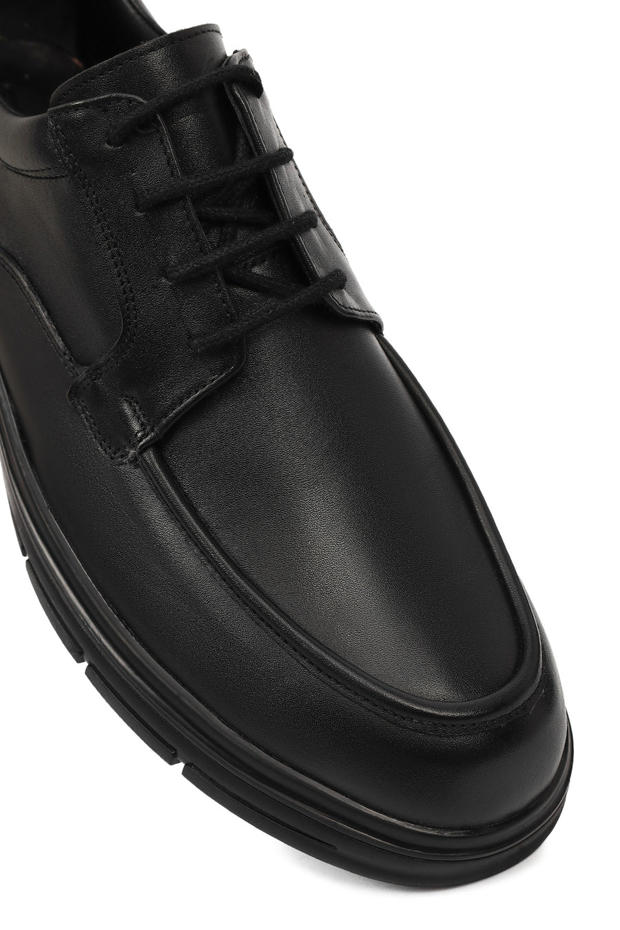 Men's Black Lace-up Leather Casual Shoes