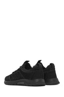 Erkek Siyah Bağcıklı Nubuk Deri Casual Sneaker | Derimod