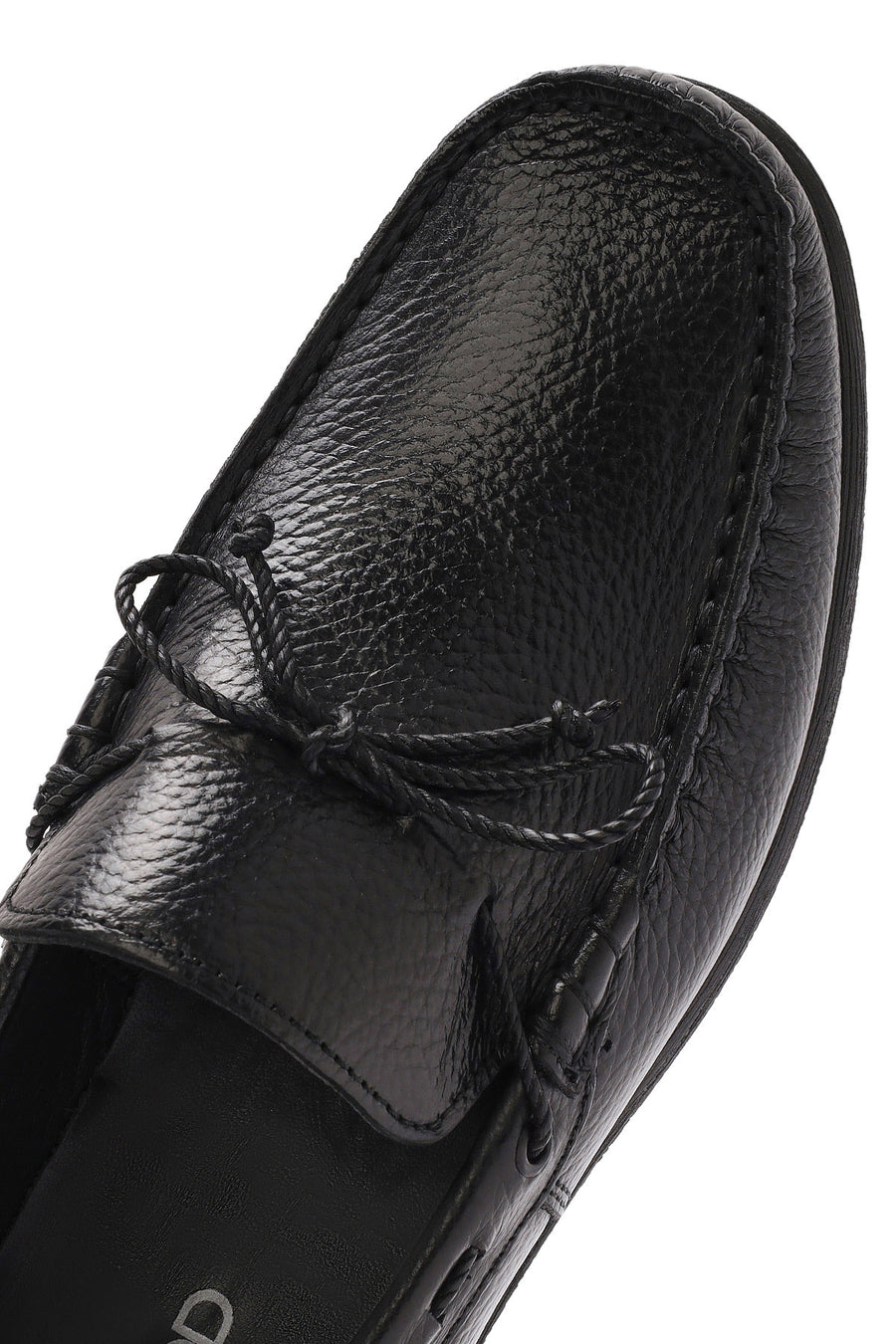 Men's Black Leather Casual Loafer