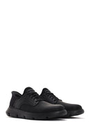Skechers Erkek Siyah Gervin Deri Sneaker | Derimod