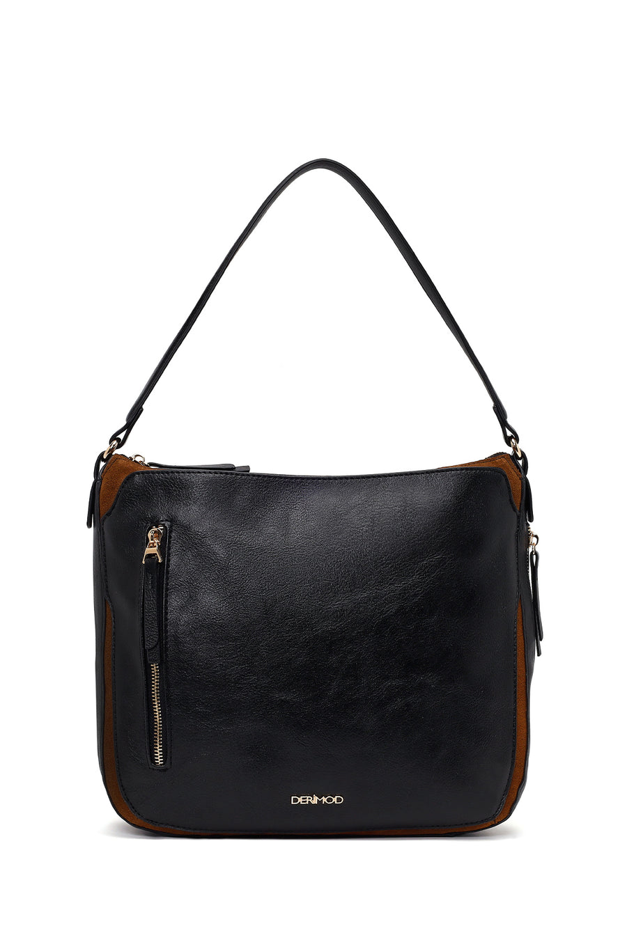Woman Black Long-Strap Shoulder Bag
