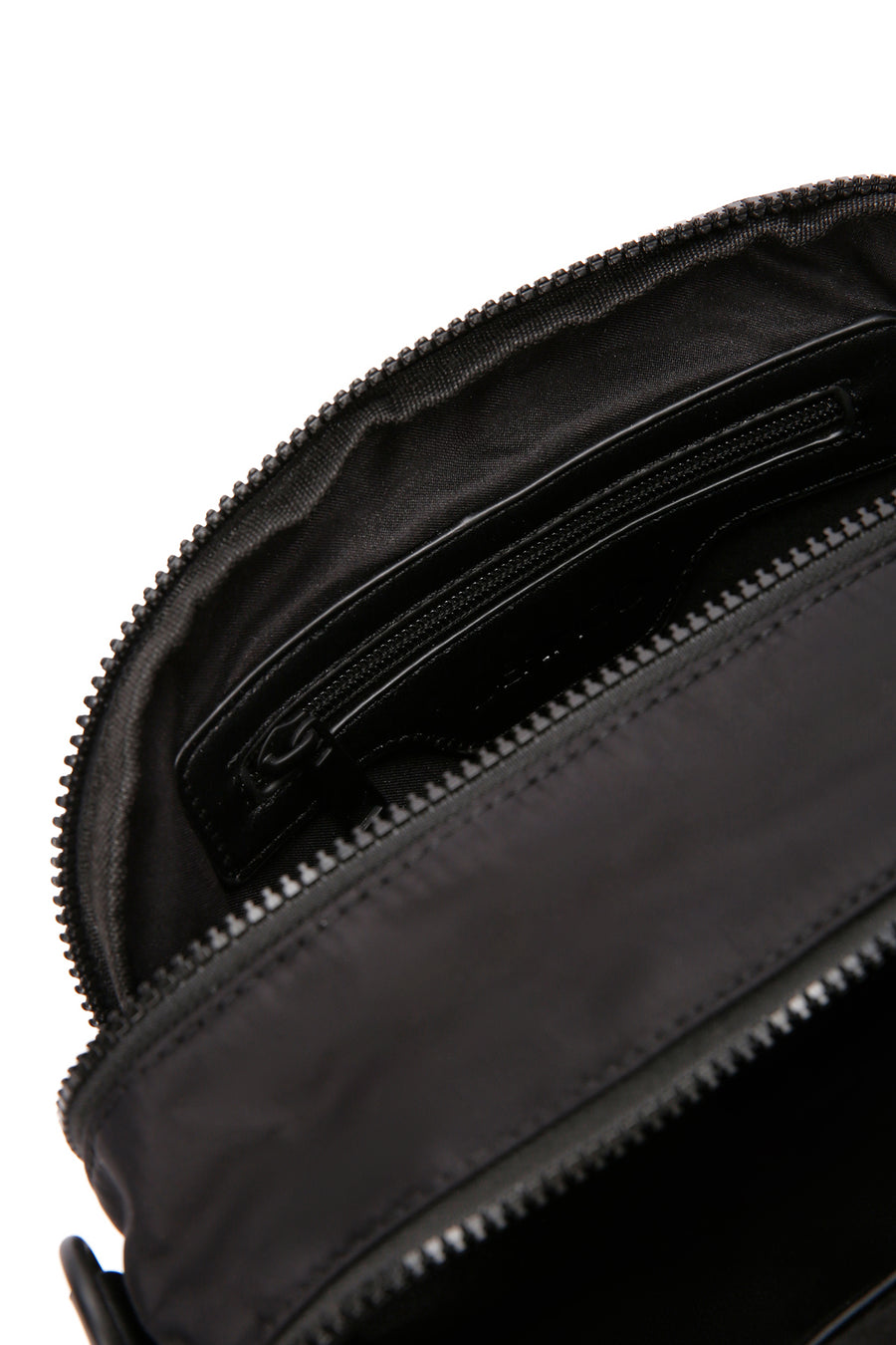 Women's Black Long Strap Fabric Mini Crossbody Bag