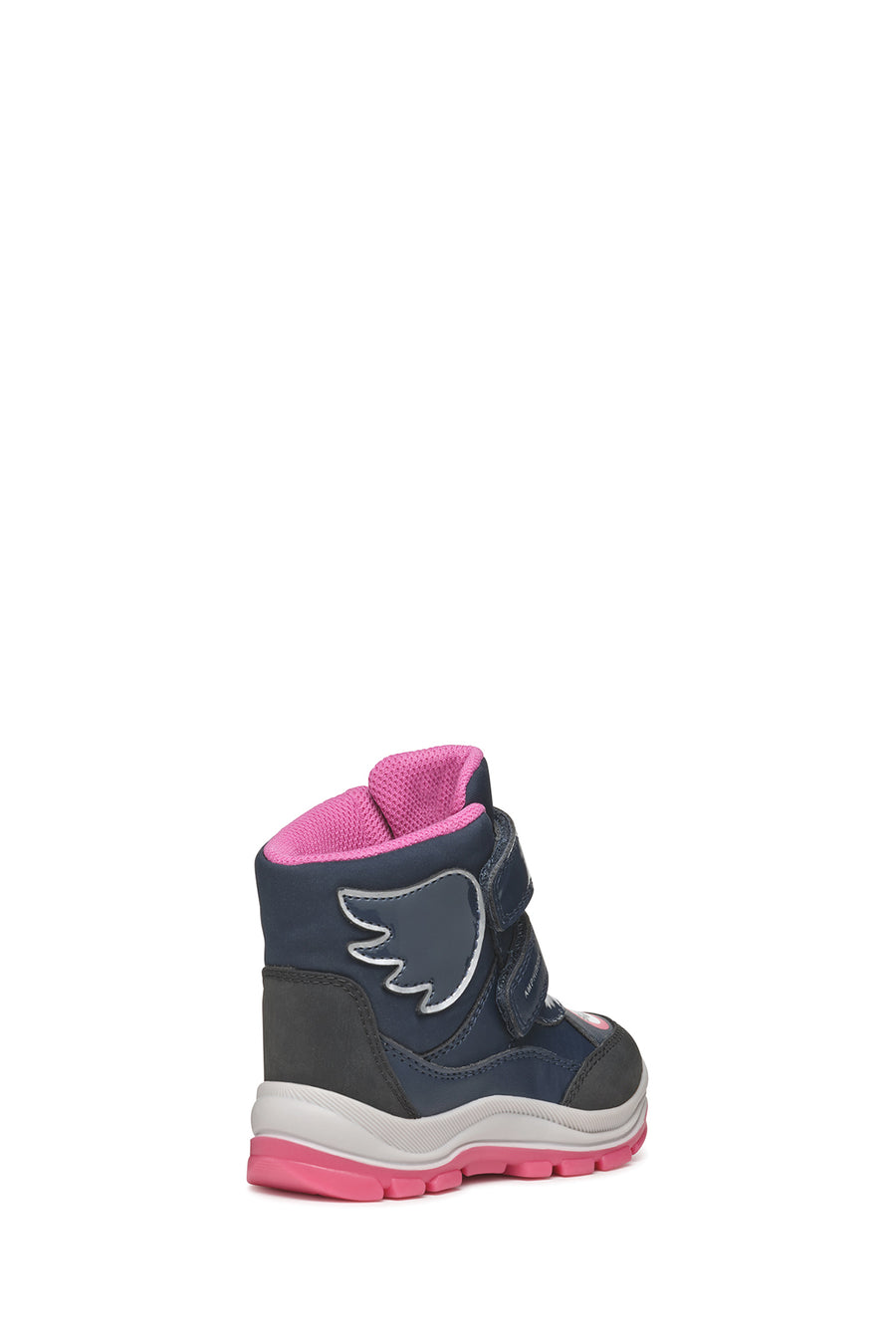 Geox Baby Girl Navy Blue B Flannel Banded Waterproof Leather Boots