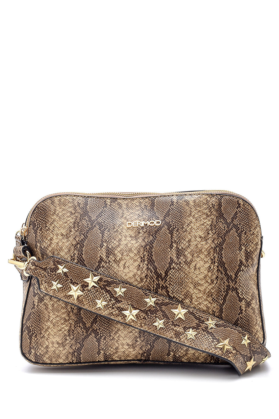 Women's Snakeskin Patterned Star Detailed Bag 20SBD251040 | Derimod