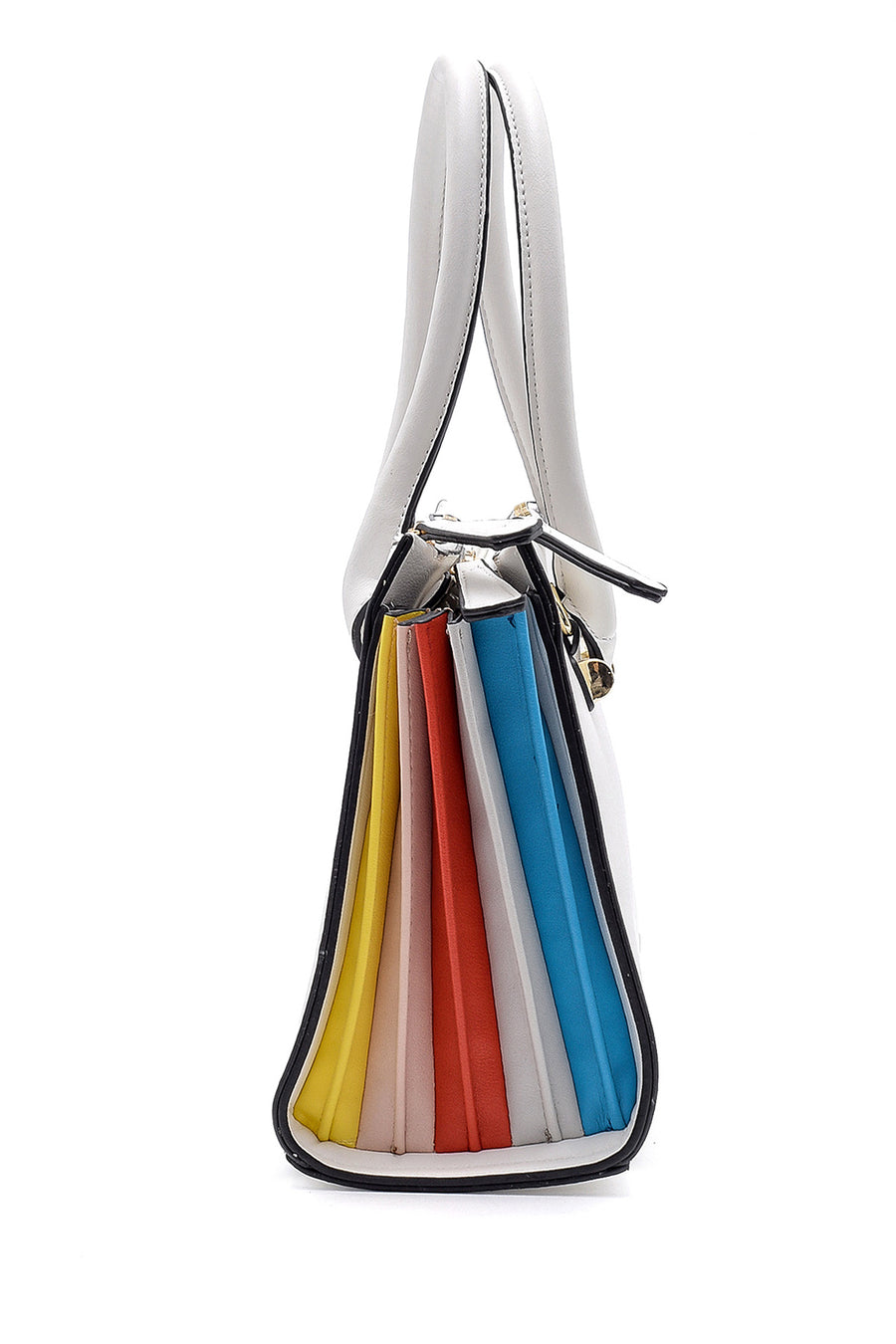 Women's Casual Shoulder Bag with Color Detail