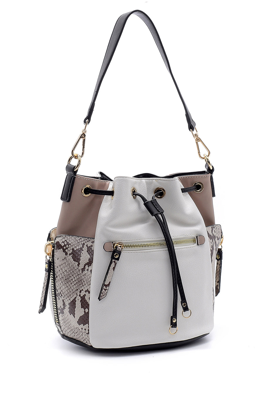 Women's Drawstring Detailed Shoulder Bag
