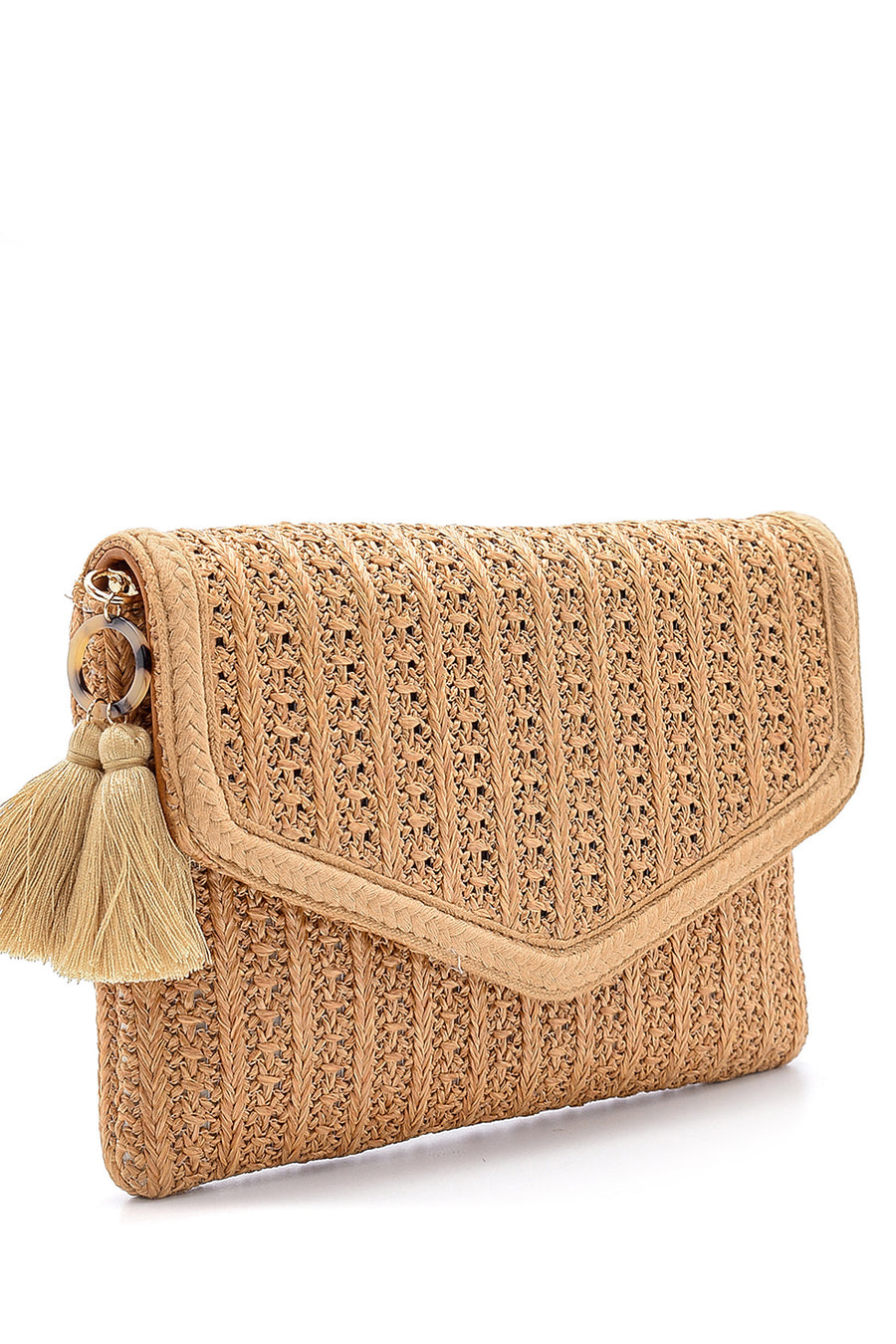 Women's Tassel Detailed Wicker Portfolio