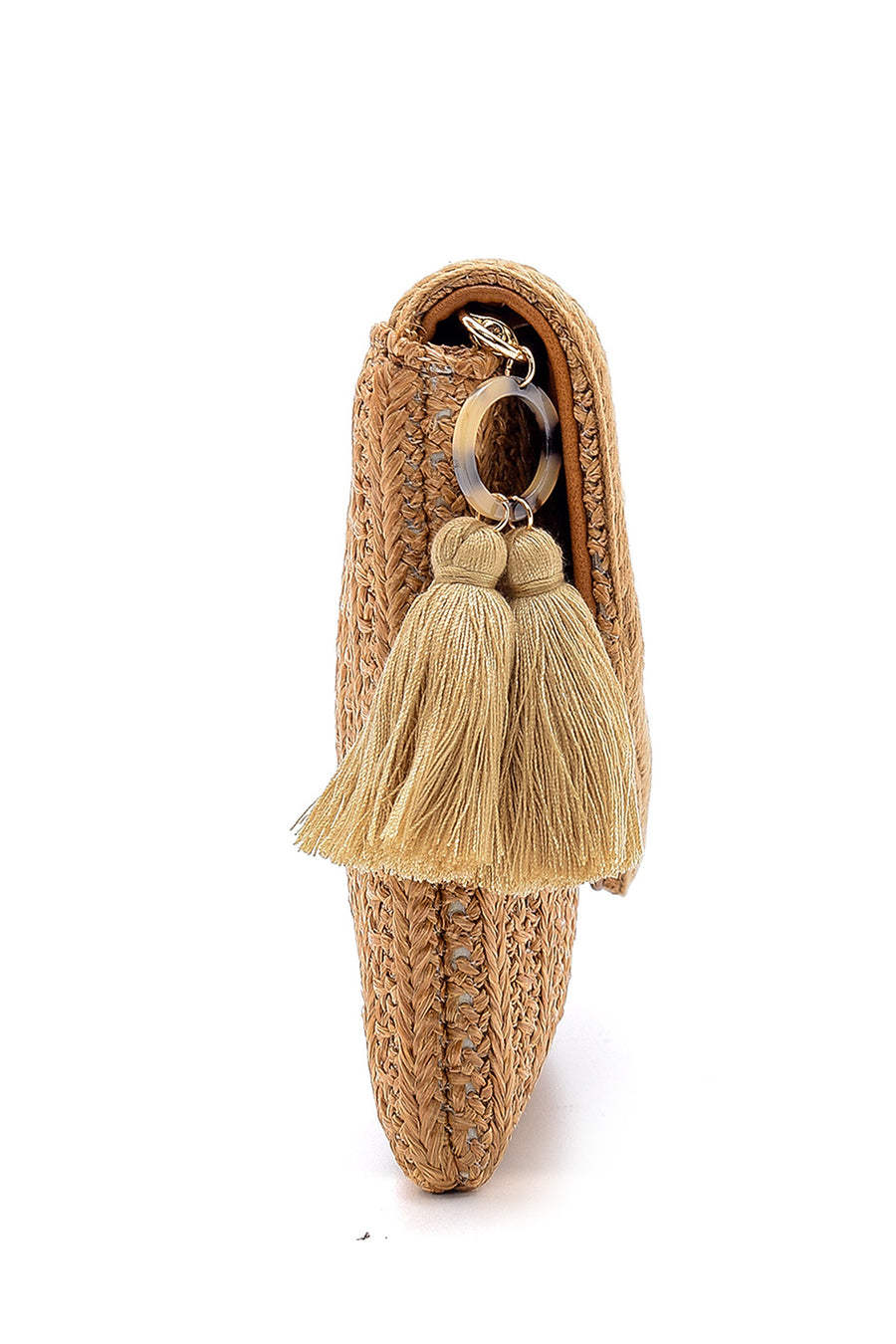 Women's Tassel Detailed Wicker Portfolio