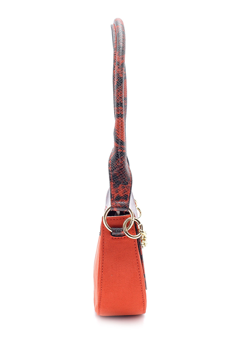 Women's Snakeskin Pattern Detailed Shoulder Bag