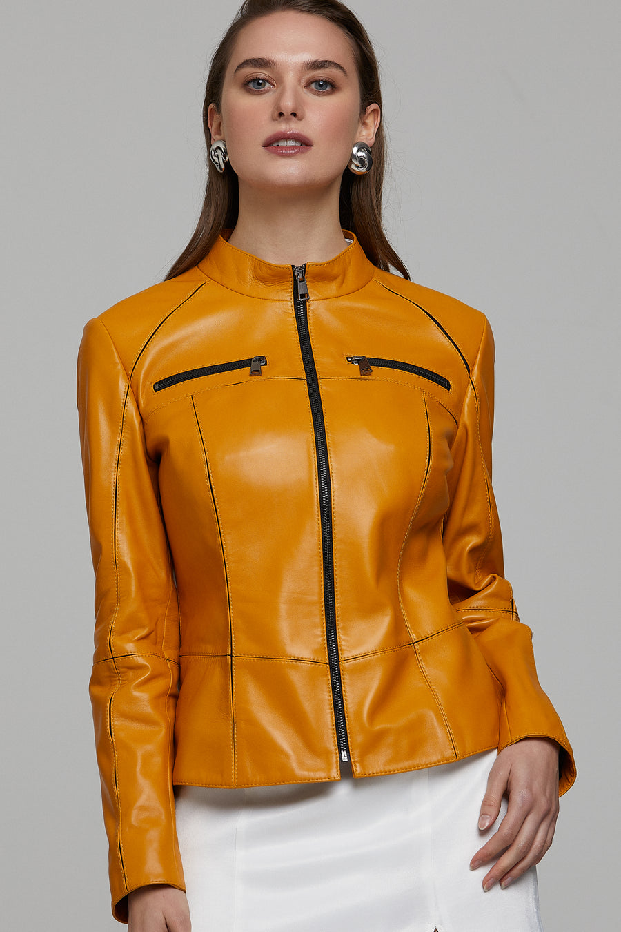 April Women's Leather Jacket 20SGD5861U4 | Derimod