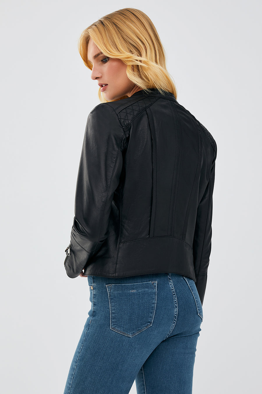 Paris Women's Black Short Leather Jacket