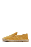 Men's Yellow Leather Espadrille | Derimod