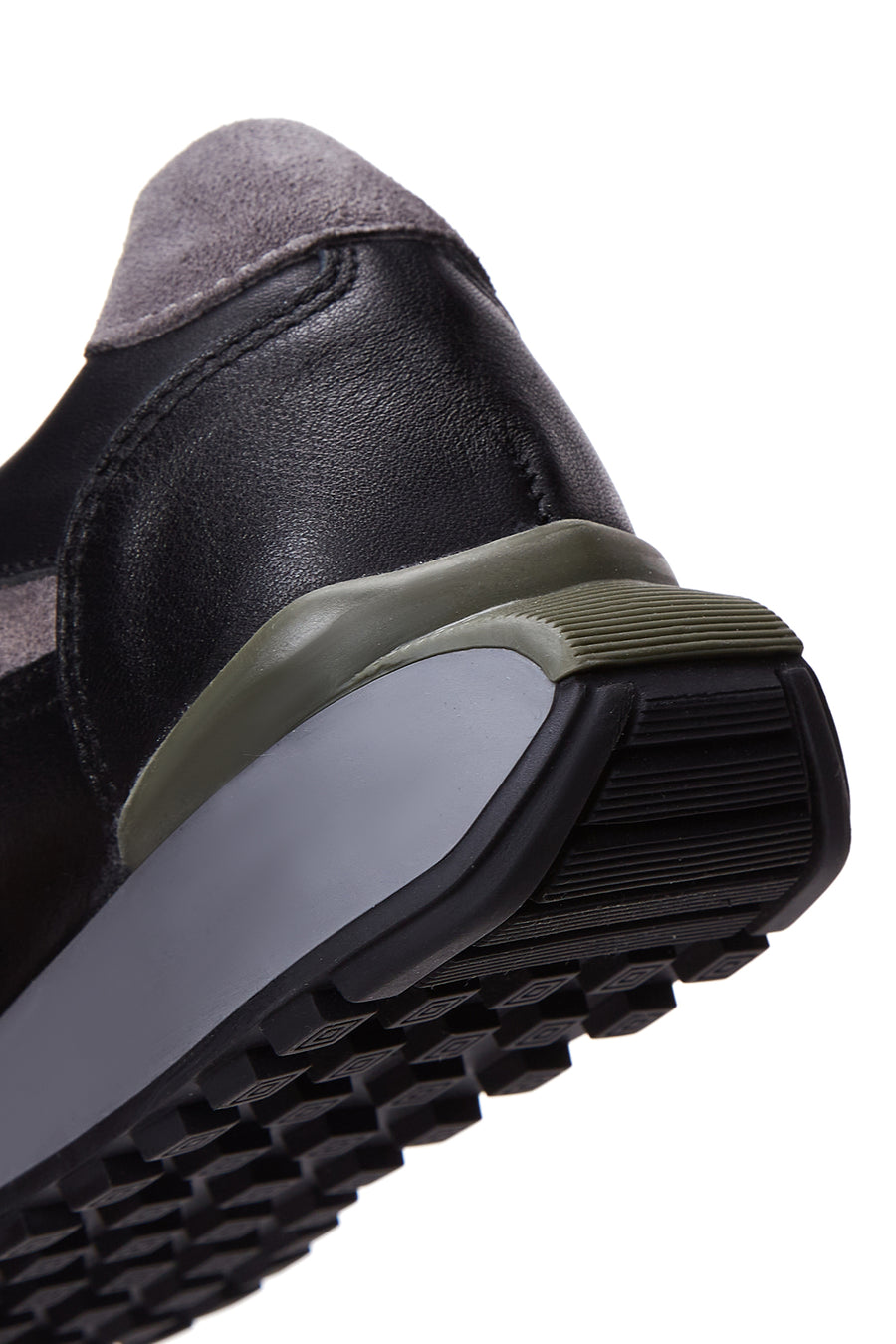 Women's Black Suede Detailed Leather Sneaker