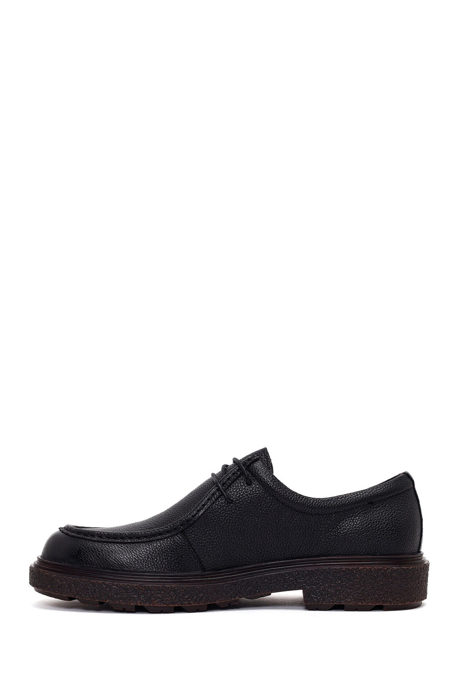 Male Black Lace-up Leather Casual Shoes