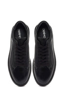 Male Black Lace-Up Leather Sneaker | Derimod