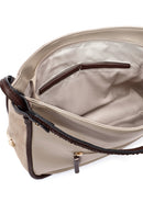 Women's Gray Long Strap Suede Shoulder Bag | Derimod