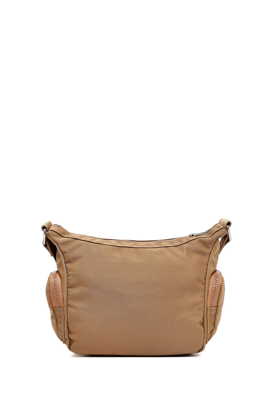 Women's Beige Fabric Crossbody Bag