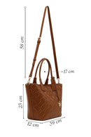 Woman Brown Long-Strap Printed Shoulder Bag | Derimod