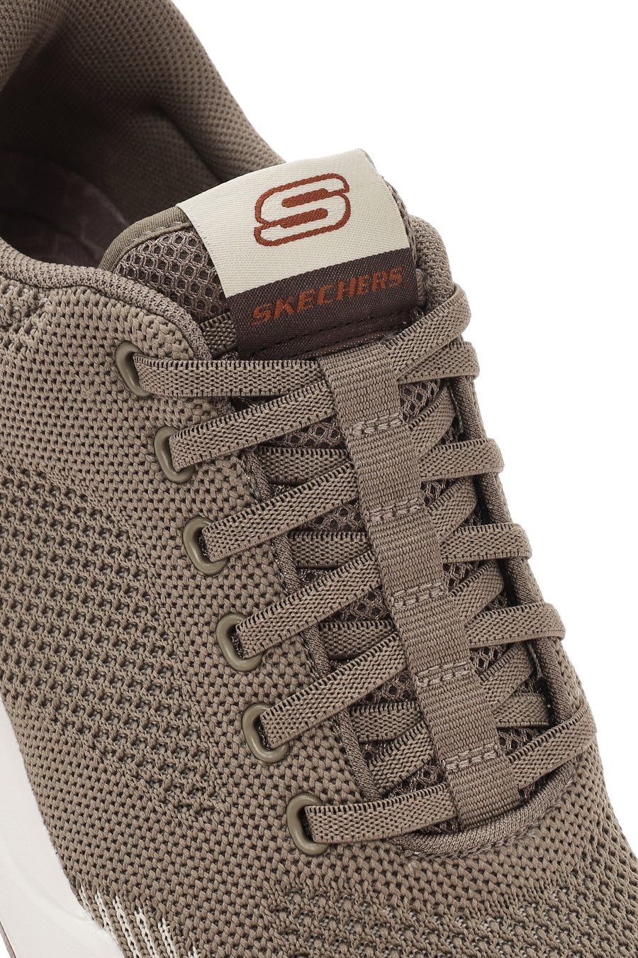 Skechers Men's Beige Corliss - Dorset Lace-Up Fabric Sneakers