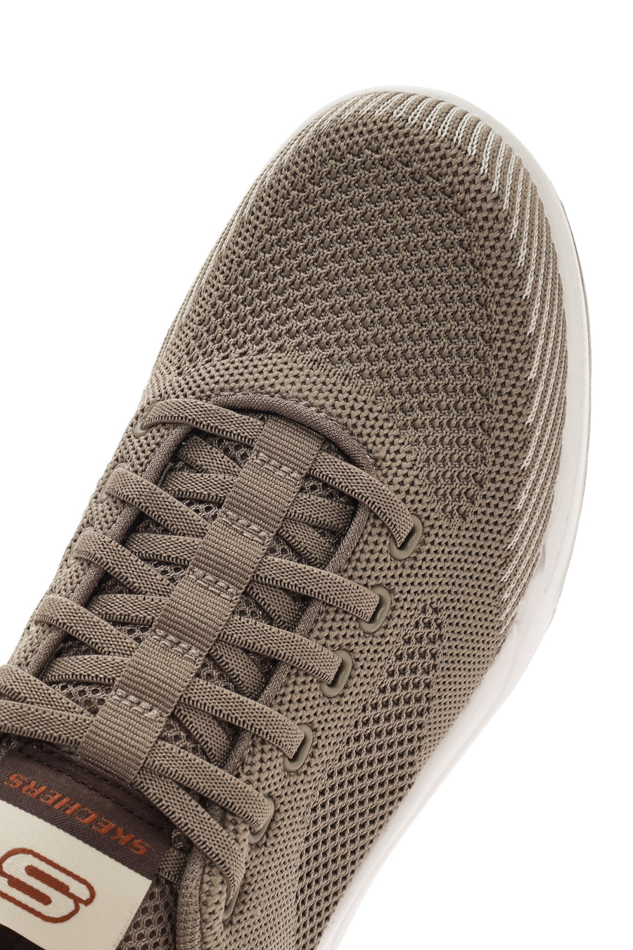 Skechers Men's Beige Corliss - Dorset Lace-Up Fabric Sneakers