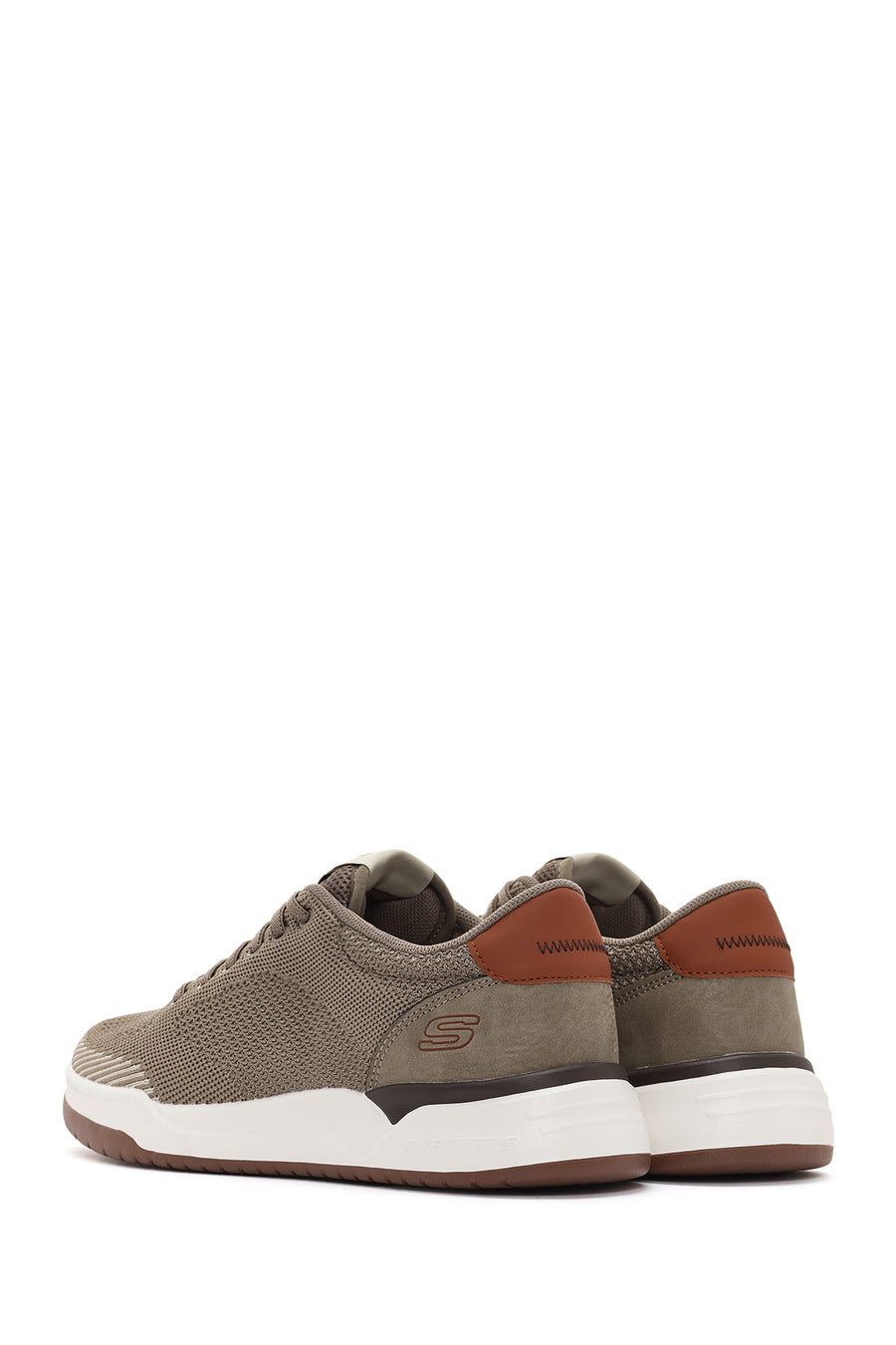 Skechers Men's Beige Corliss - Dorset Lace-Up Fabric Sneakers