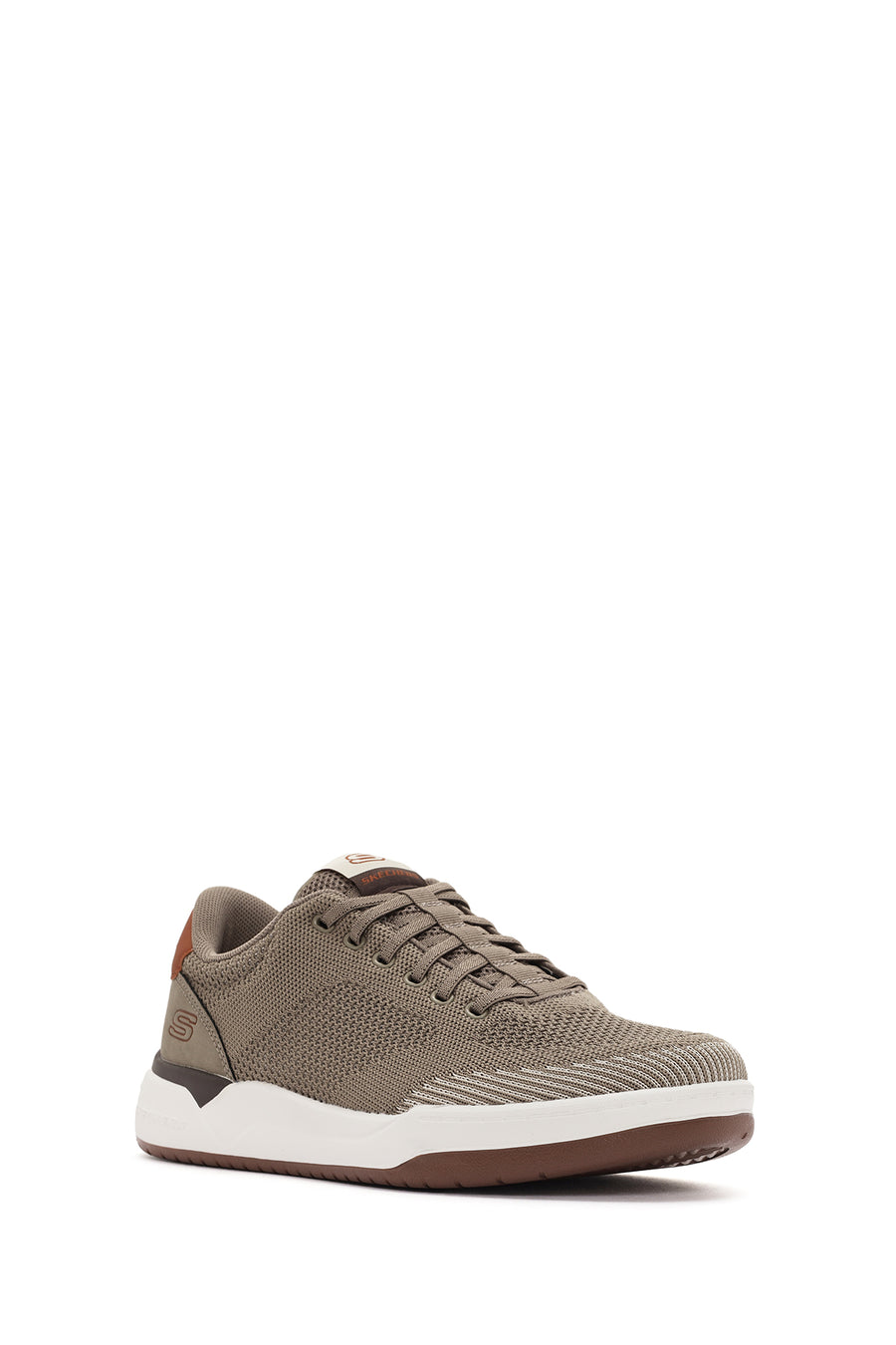 Skechers Men's Beige Corliss - Dorset Lace-Up Fabric Sneakers