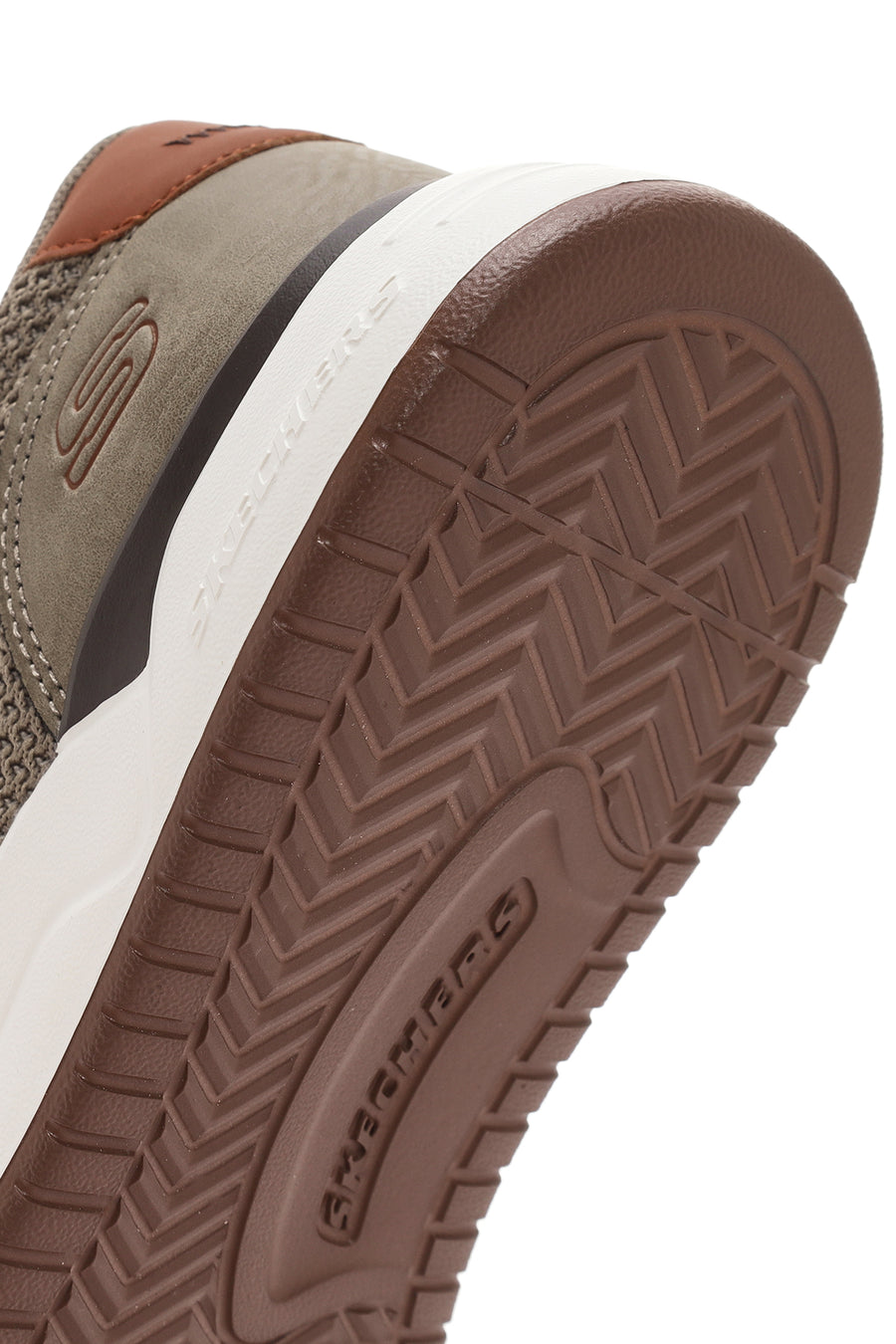 Skechers Men's Beige Corliss - Dorset Lace-Up Fabric Sneakers