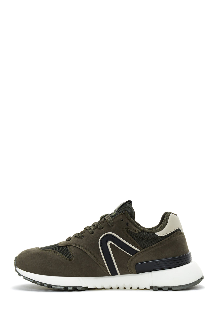 Erkek Haki Süet Deri Sneaker